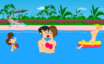 Casual Swimming Pool Kissing 2 poster 7