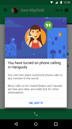 Hangouts Dialer - Call Phones