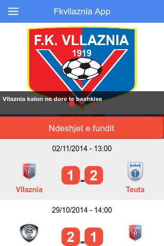 Futboll Klub Vllaznia App