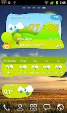 GO Weather Cartoon Widget Skin