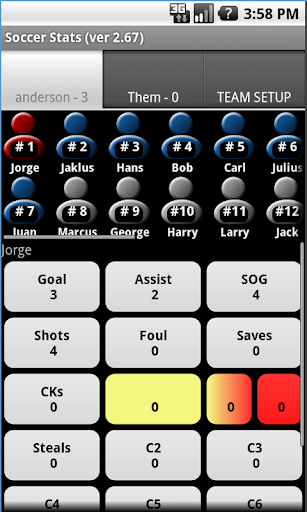 Soccer Stats w Timer