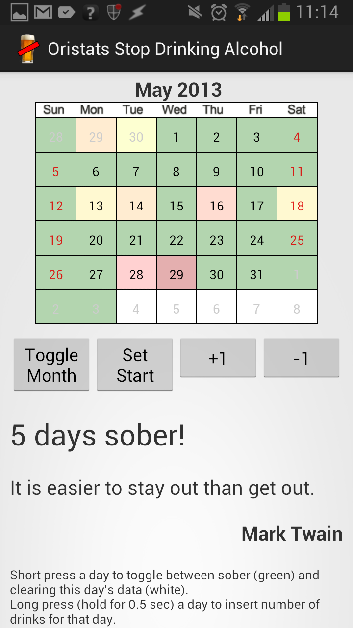 Stop Drinking Alcohol App Full Screen 1