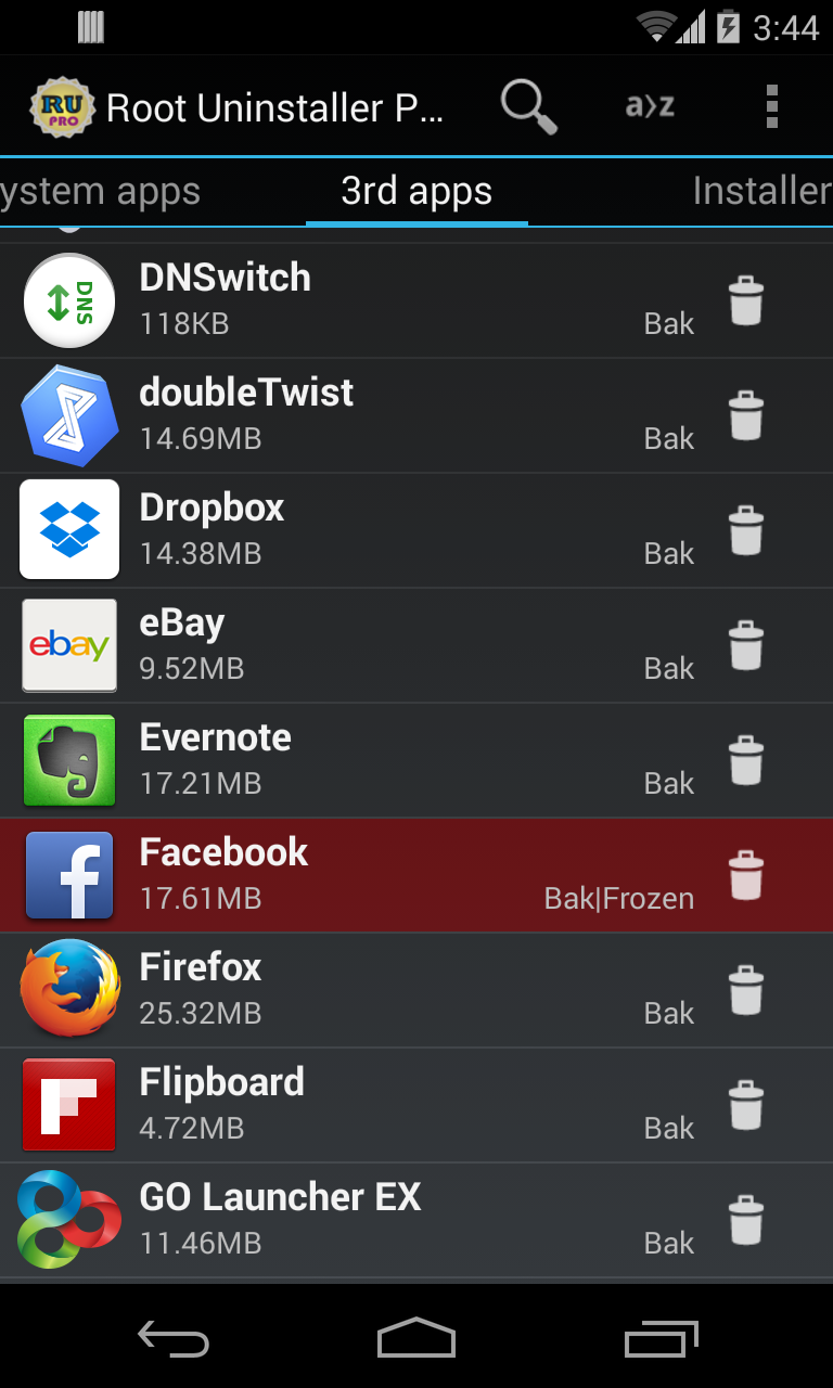 Root Uninstaller Pro Screen 2