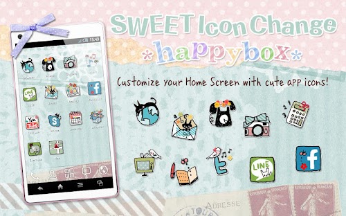 Android application SWEET Icon Change *happybox* screenshort
