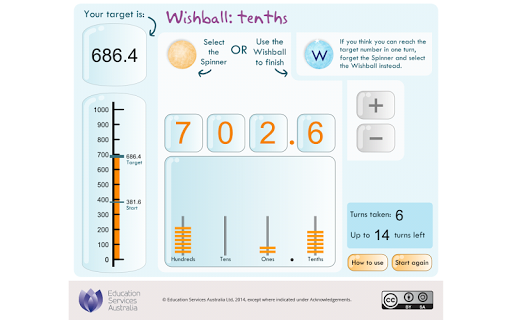 Wishball: tenths