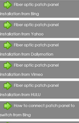 Patch panel Guide