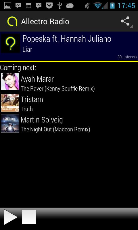 Allectro Radio on Android