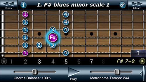 Android application Bluesman Guitar Scales screenshort