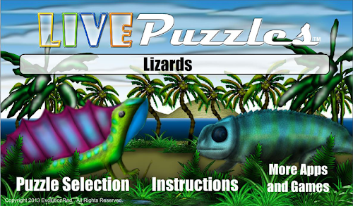 Android application Lizards- Live Puzzles screenshort