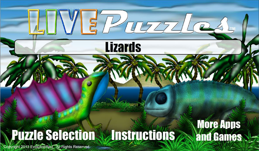 Lizards- Live Puzzles Screen 1