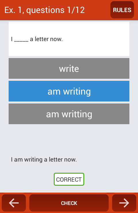 Tenses: Simple + Continuous Screen 2