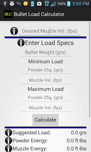 Bullet Load Calculator