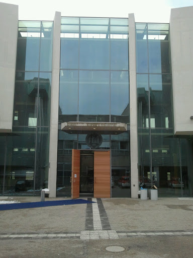 Seal Above Seminar Building Entrance