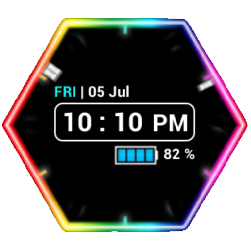 Neon Clock Widget LOGO-APP點子