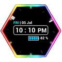Neon Clock Widget mobile app icon