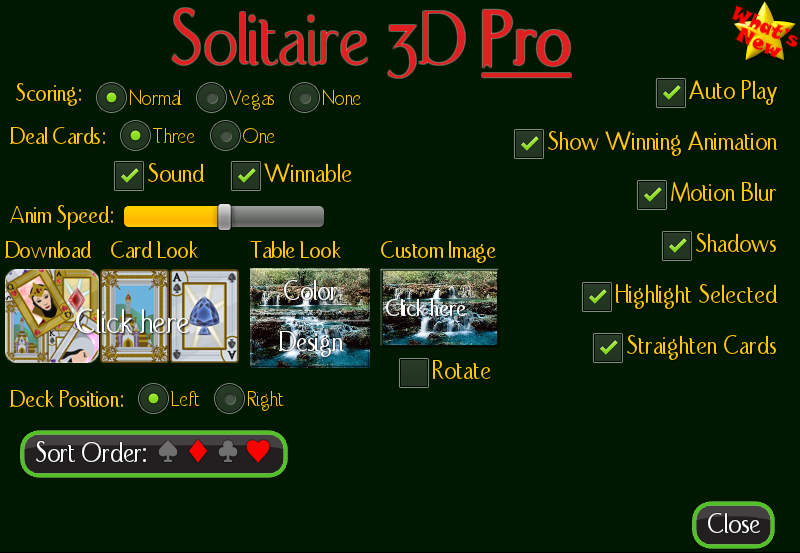Solitaire 3D Pro - screenshot