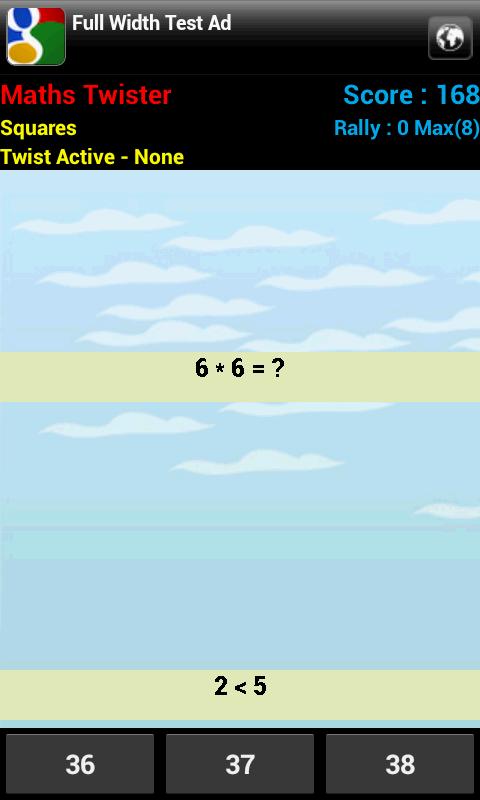 Maths Twister Screen 2