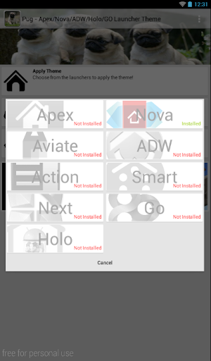 【免費個人化App】Pug Theme - Nova/ADW/GO-APP點子