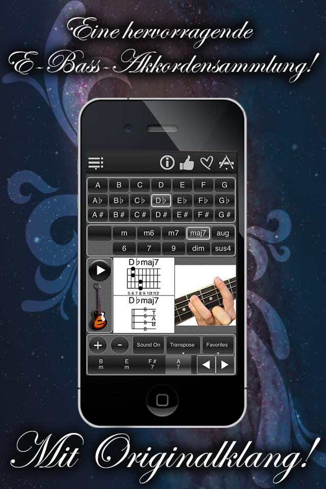 Android application 120 Bass Guitar Chords screenshort