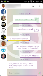 Lastest EvolveSMS Theme Rainbow APK for PC