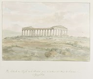 Zijaanzicht van Concorde tempel binnen muren van oude Agrigentum