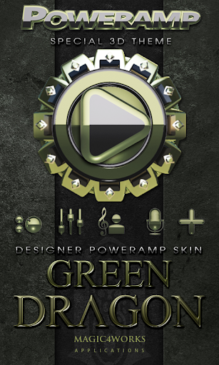 Poweramp skin Green Dragon