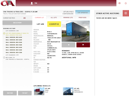 CVA LiveBid Screenshots 2