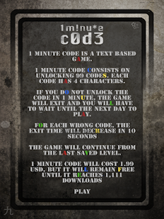 How to mod 1 Minute Code LITE patch 1.0.0 apk for android