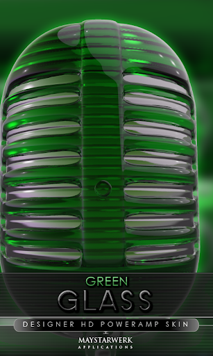 glass poweramp skin green