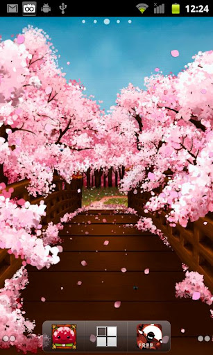 Puente de Sakura Fondo Animado