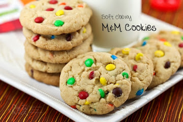 Soft Chewy M&M Cookies