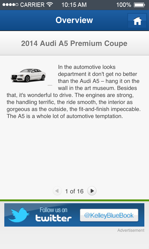 KBB.com Car Prices &amp; Reviews Screen 3