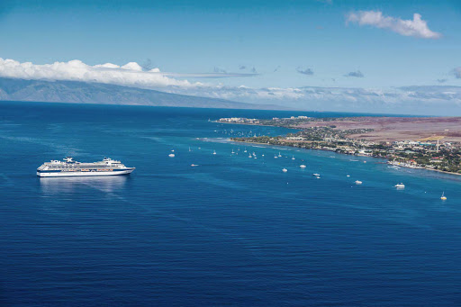 Lahaina Coastline of Maui with Lanai in the background.