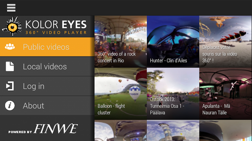 Kolor Eyes 360° video player Screen 2