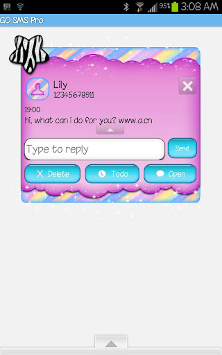 【免費個人化App】GO SMS - Zebra Star Skies 8-APP點子