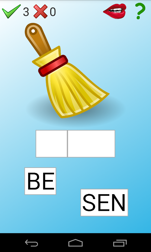 Android application Lesen lernen mit Silben screenshort