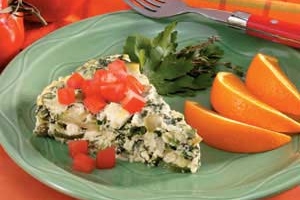Crustless Mushroom-Spinach Quiche
