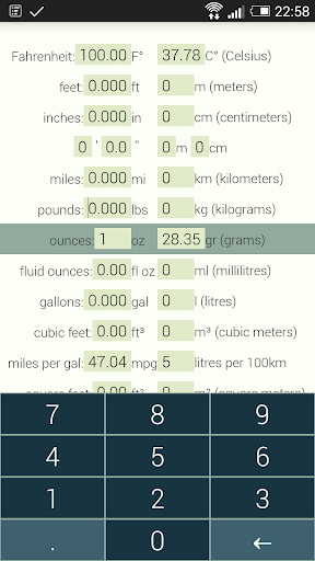 US Metric unit converter