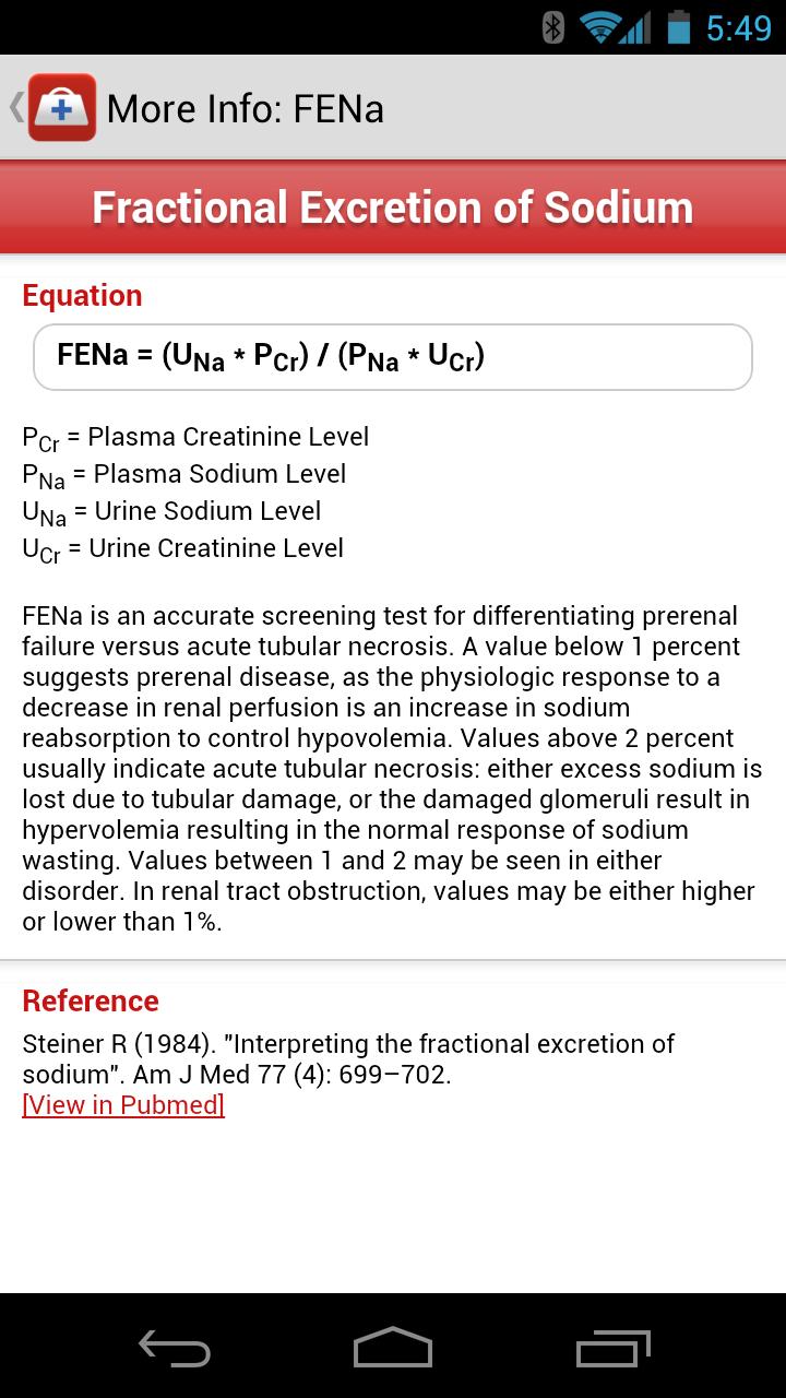 Mediquation Medical Calculator Screen 3