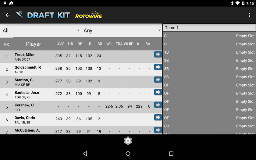 2015 Fantasy Baseball Draftkit Screen 3