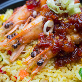 shrimp with Indonesia traditional sauce by Christian Lukman - Food & Drink Plated Food