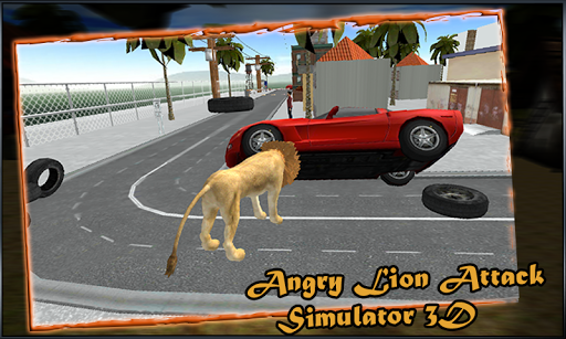 憤怒的獅子攻擊的3D模擬器