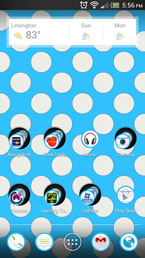 Polka Dot Blue White Theme