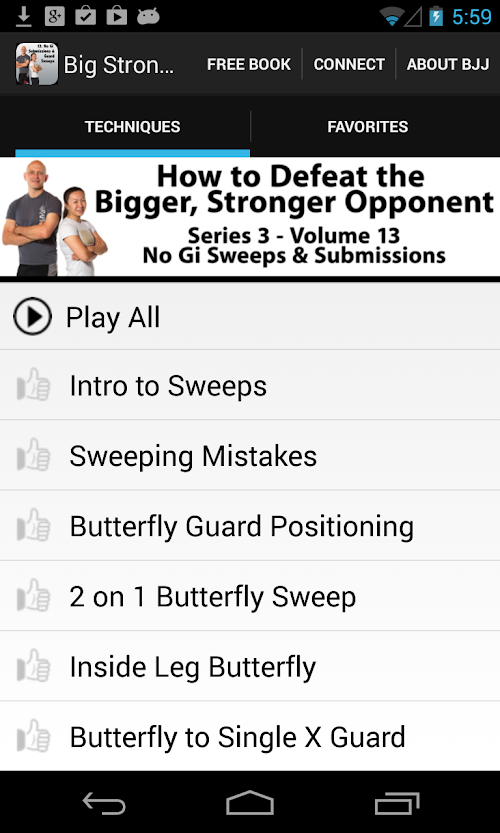 Android application BigStrong 13, Guard Sweeps screenshort