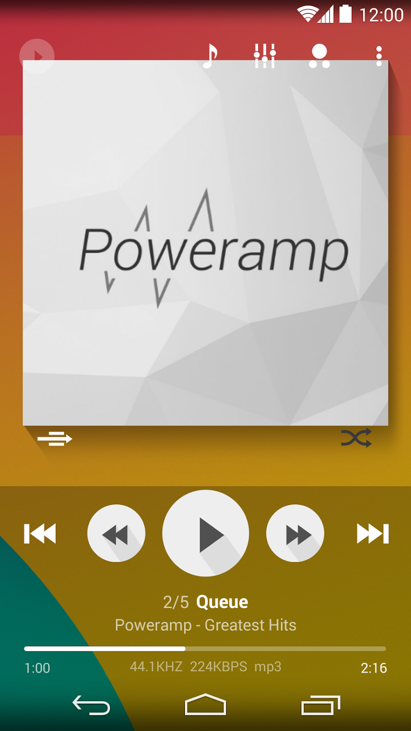 Skin for Poweramp Flat Screen 1