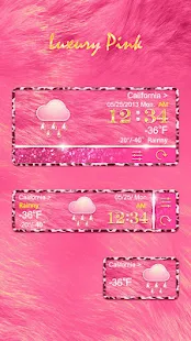 LUXURYPINK THEME GO WEATHER EX