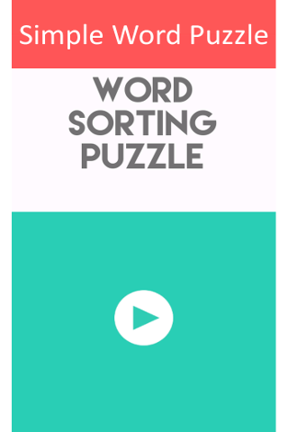 WORD SORTING PUZZLE