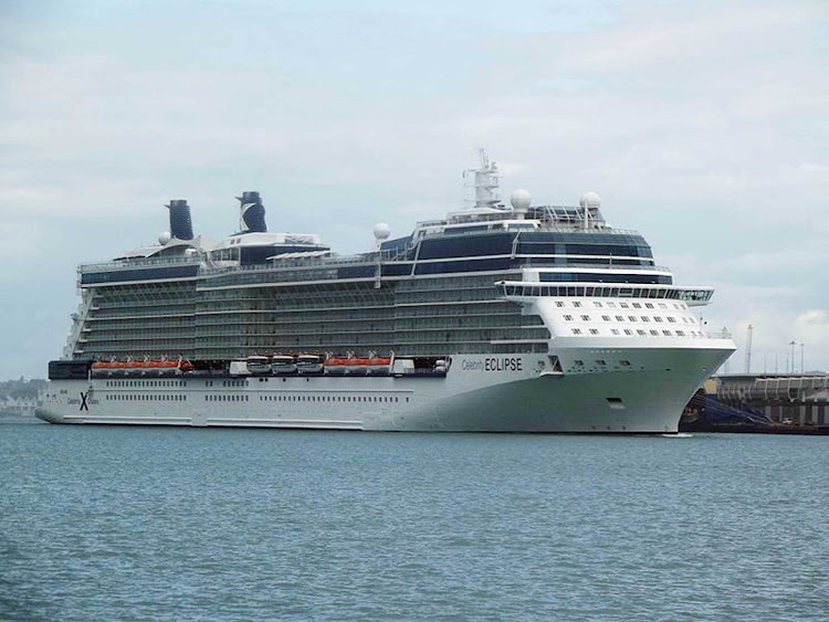 Celebrity Eclipse leaving Southampton, England. 