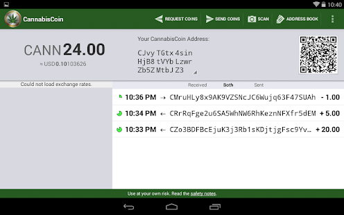 CannabisCoin Wallet Screenshots 2