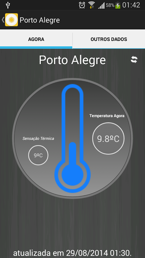 Android application Sul Clima Agora screenshort